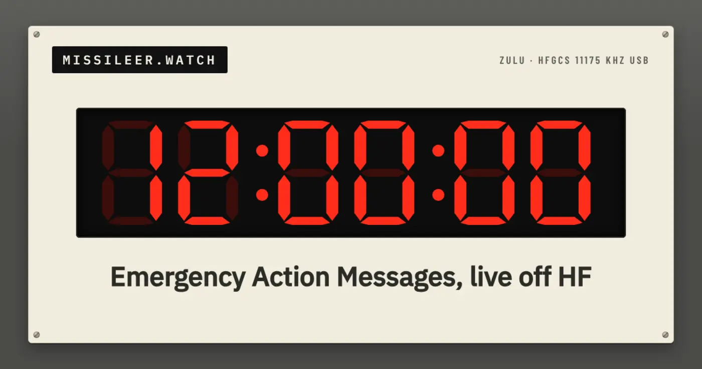 listen and read usa nuclear forces emergency action messages heard on 11175 khz