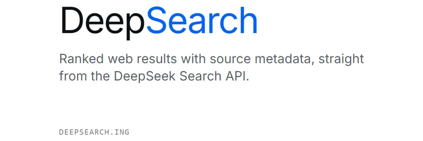 show hn deepsearch search engine built on deepseek api