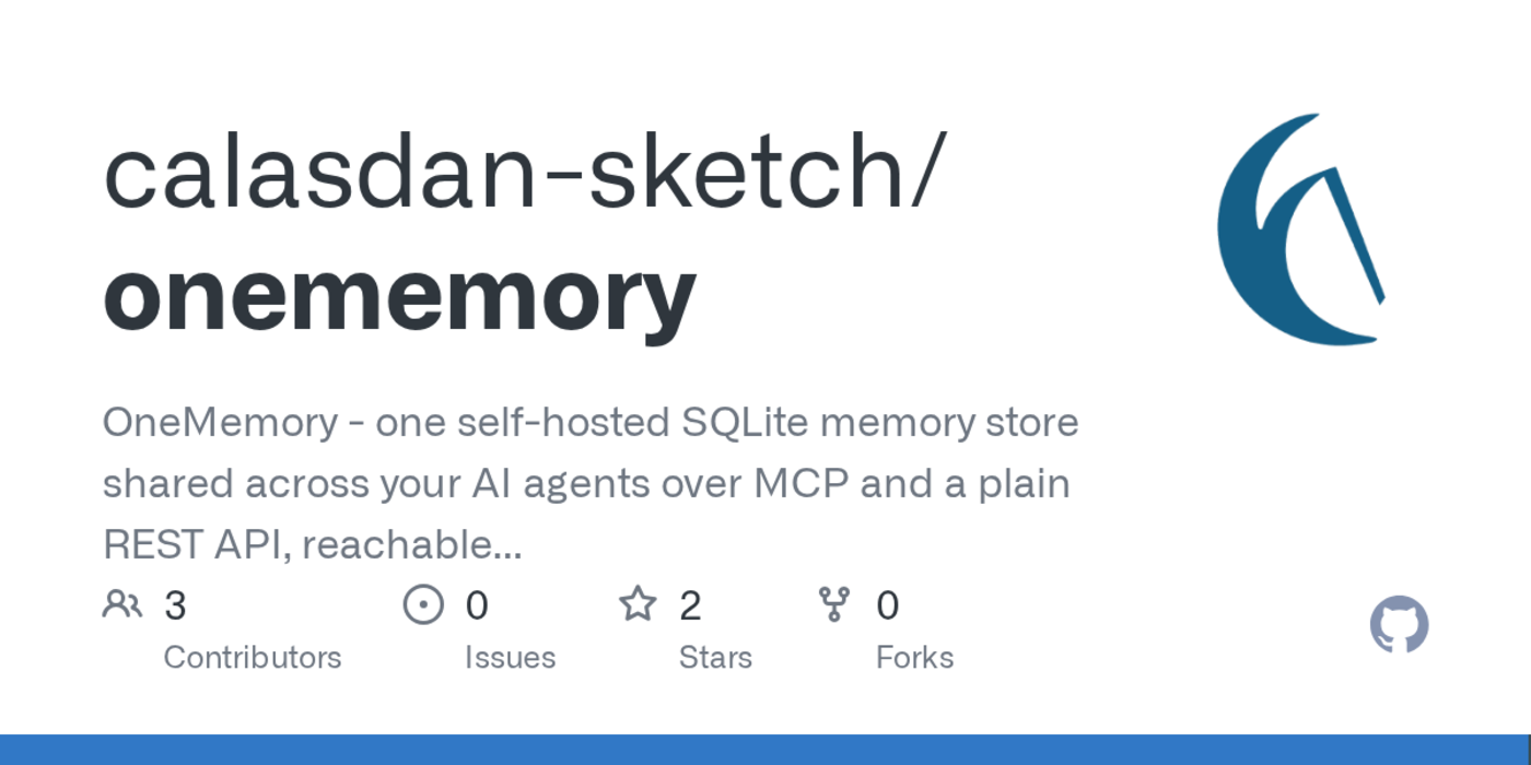 onememory selfhosted shared memory for ai agents over mcp