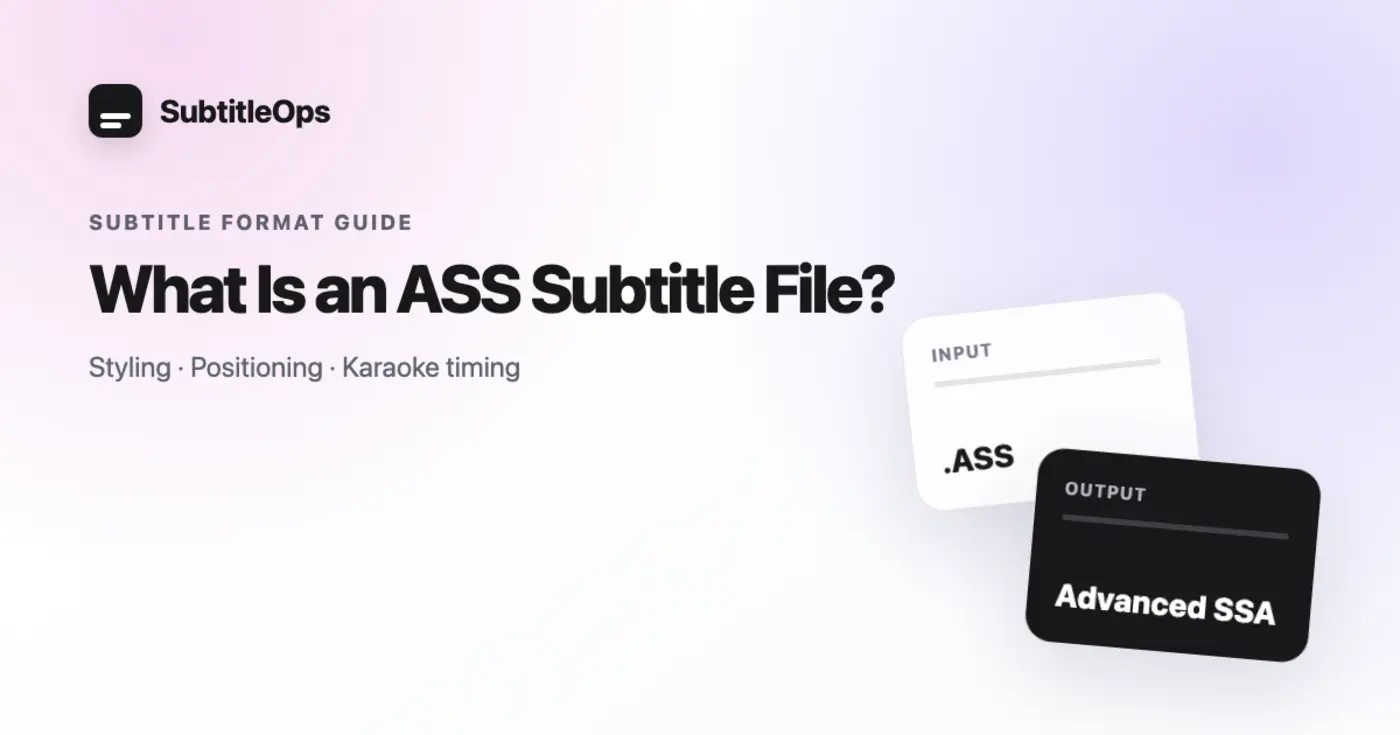 what is an ass subtitle file