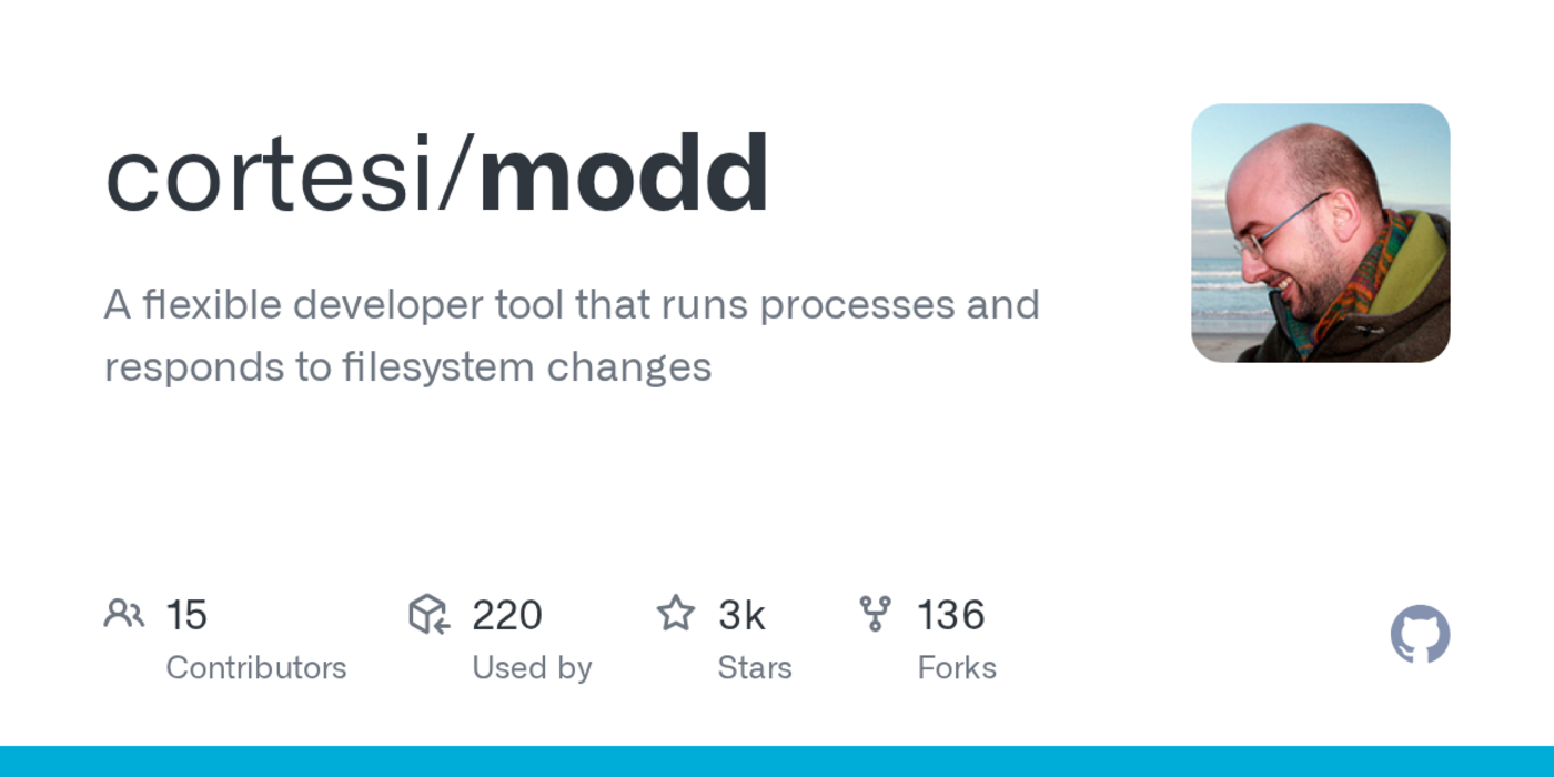 modd flexible developer tool that runs processesresponds to filesystem changes