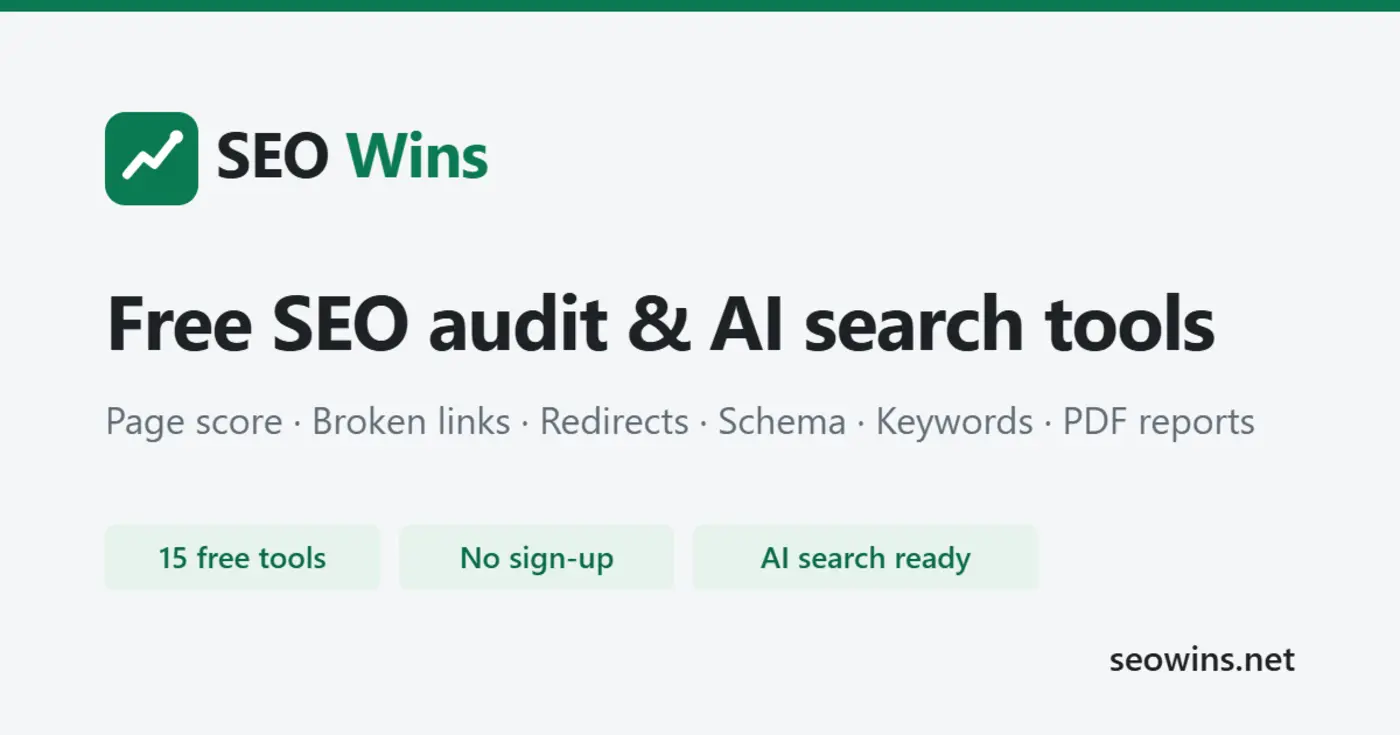 free seo audit and ai search tools no signup