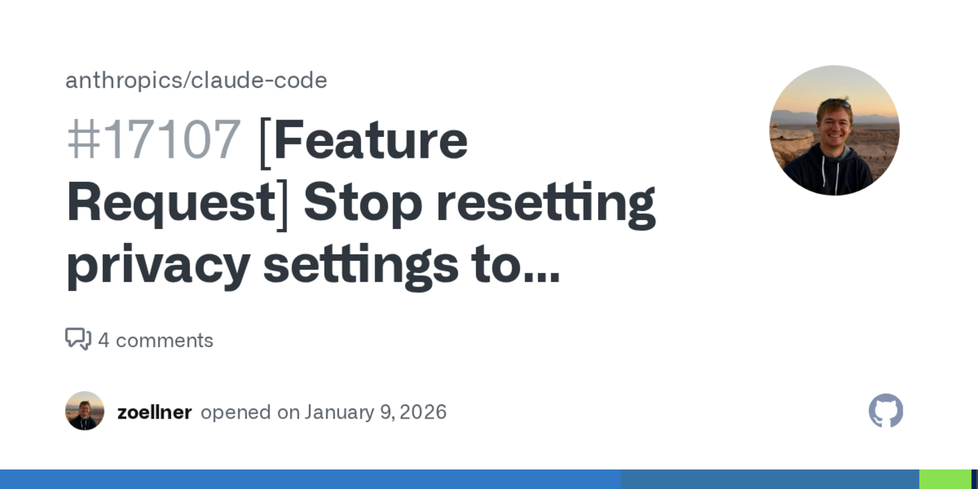 stop resetting privacy settings to default on updates 17107