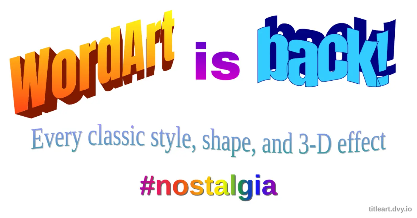 show hn titleart make text like itx27s 1997