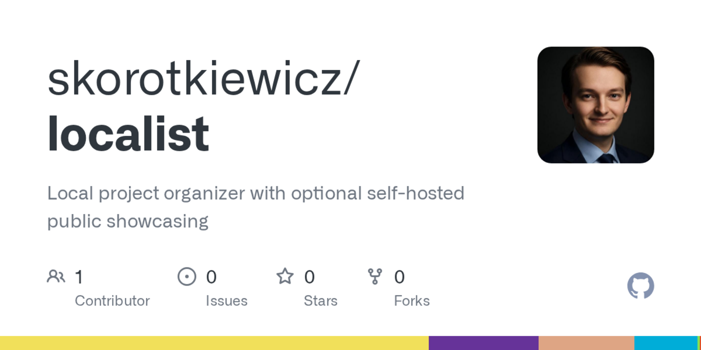 show hn local project organizer with optional selfhosted public showcasing