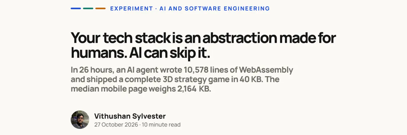 software stack is an abstraction made for humans ai can skip it