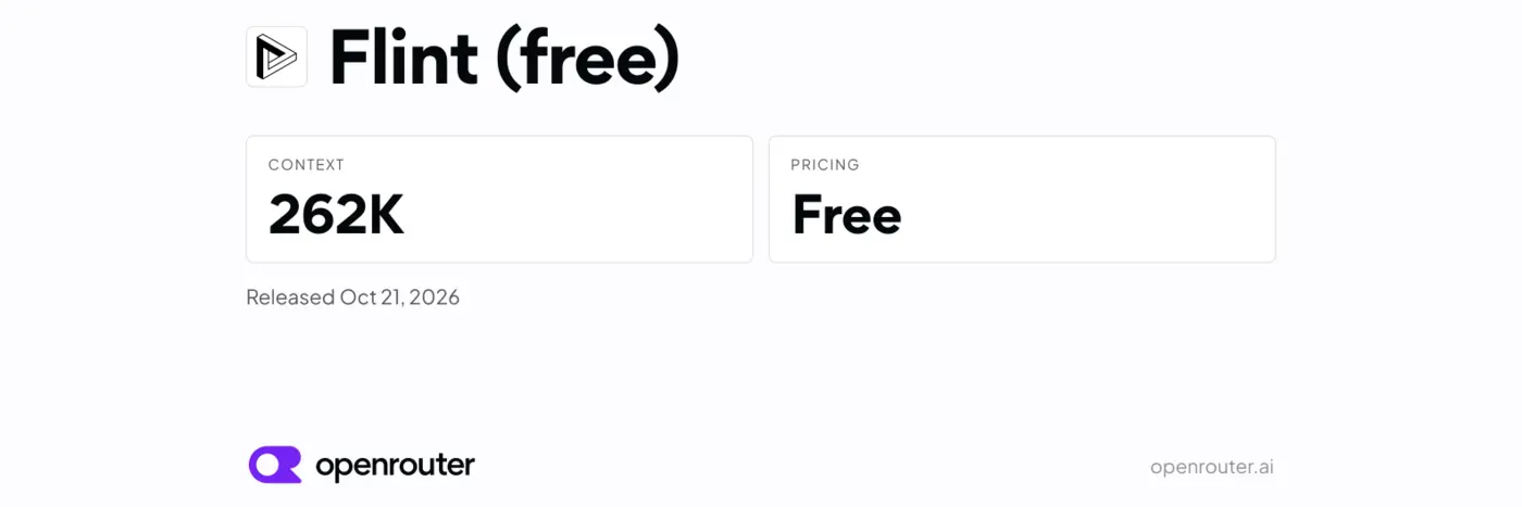 flint is an openweight mixtureofexperts model from recursive