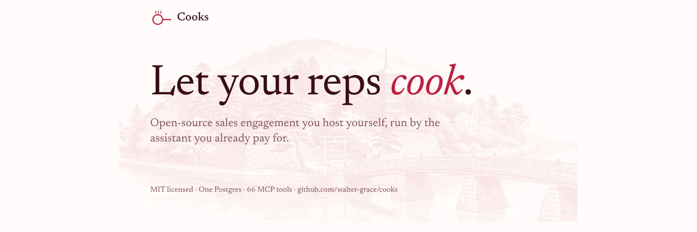 cooks opensource sales engagement sequences parallel dialer mcp