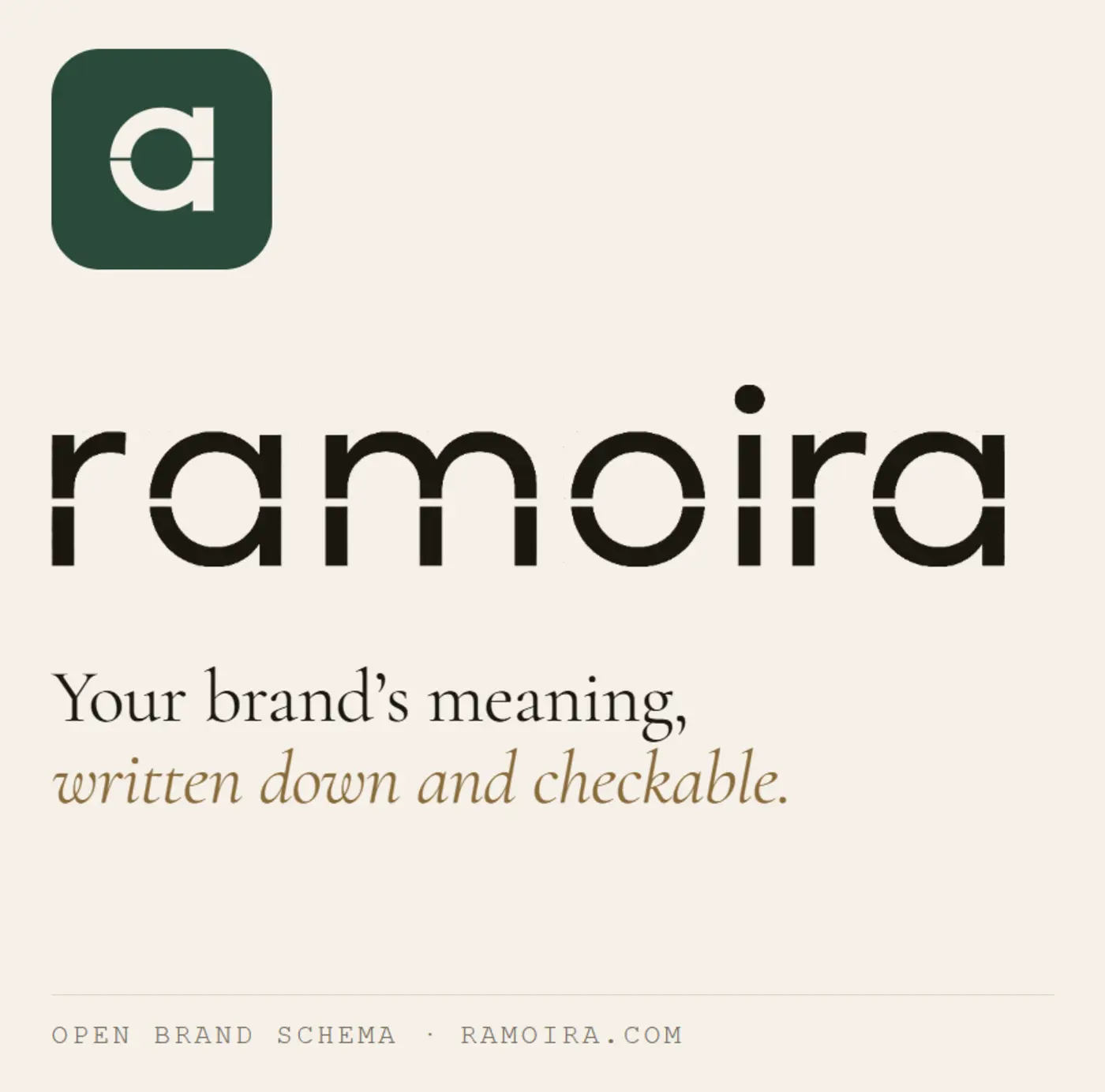 ramoira opensource brand schema for claude codex etc