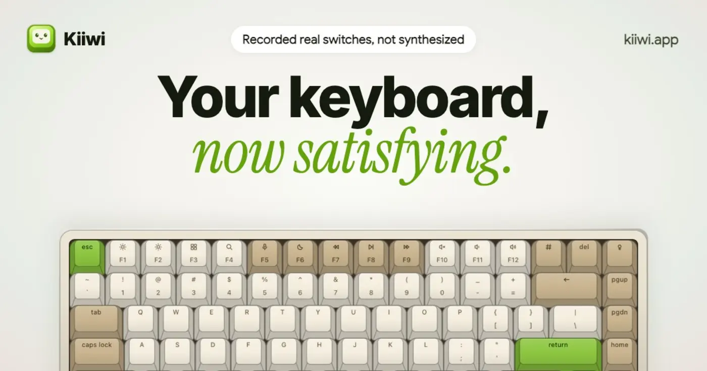 show hn kiiwimechanical keyboard sound app for mac