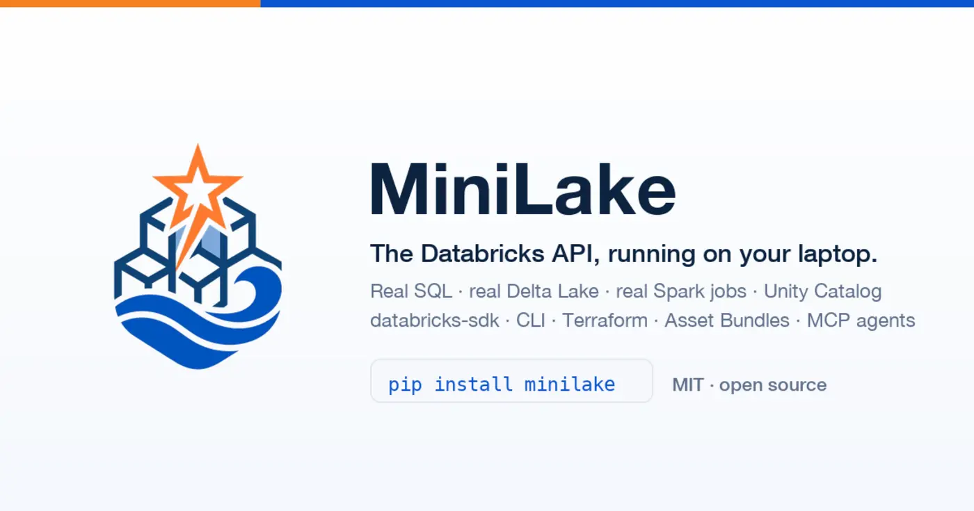 minilake is a local databricks api emulator with sql delta lake and spark