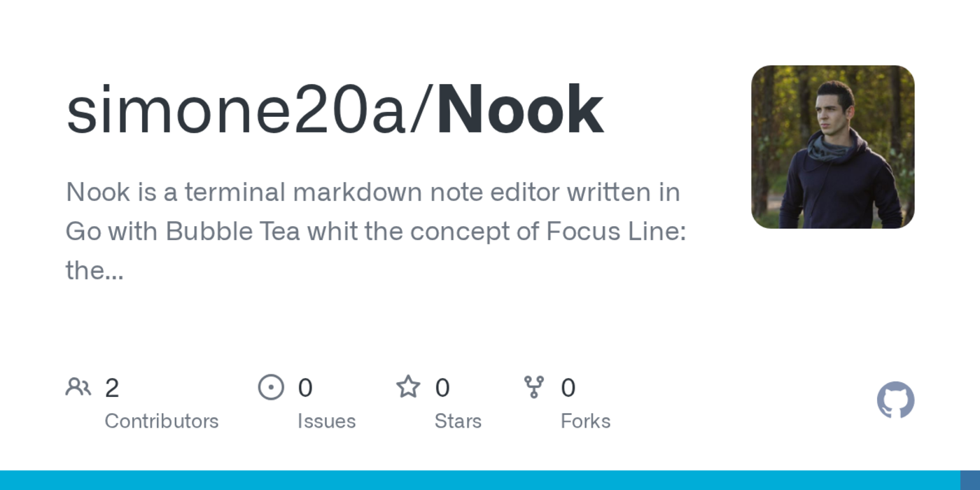 nook a terminal markdown editor where the cursor never moves
