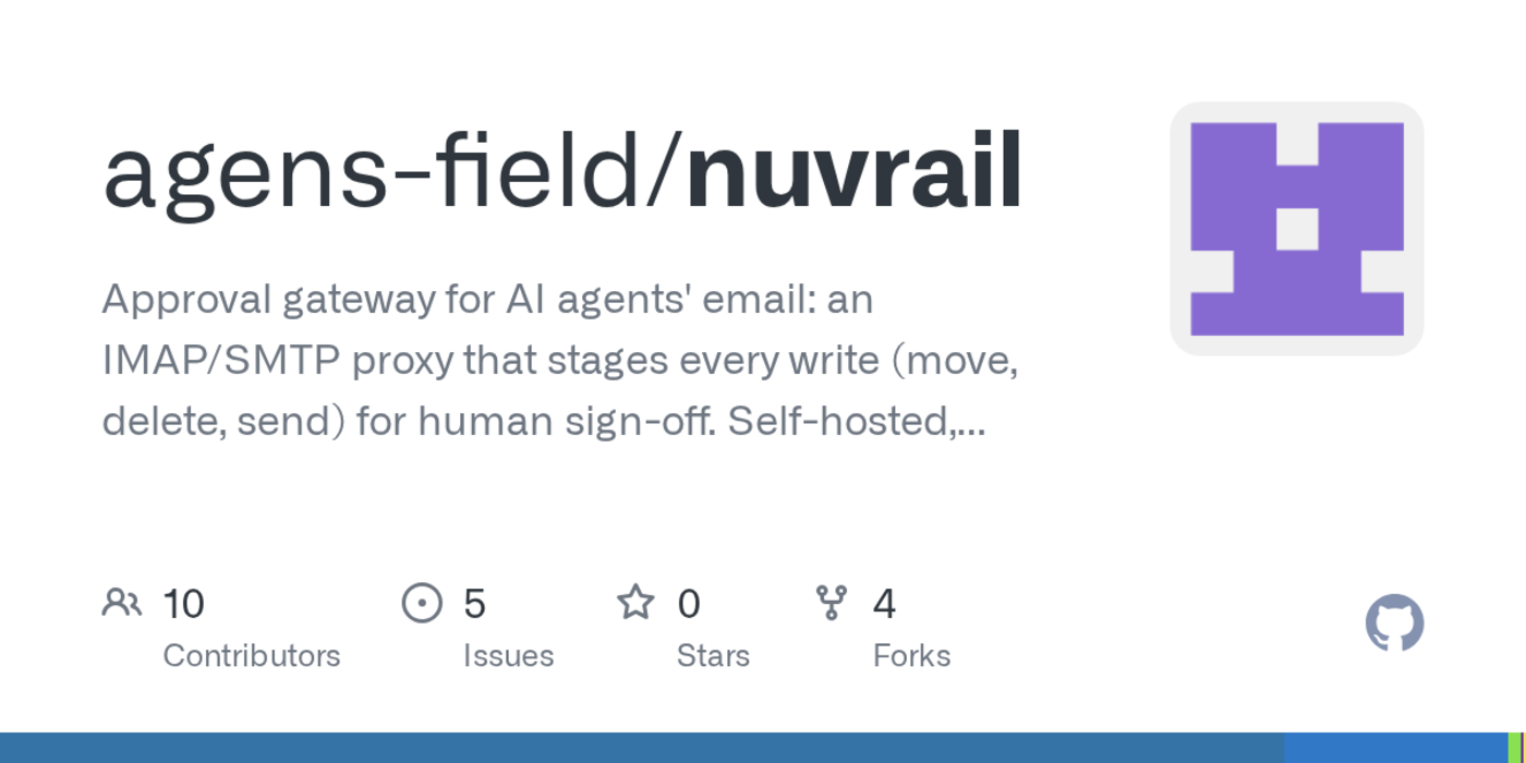 show hn nuvrail make an ai agent ask before it sends moves or deletes email