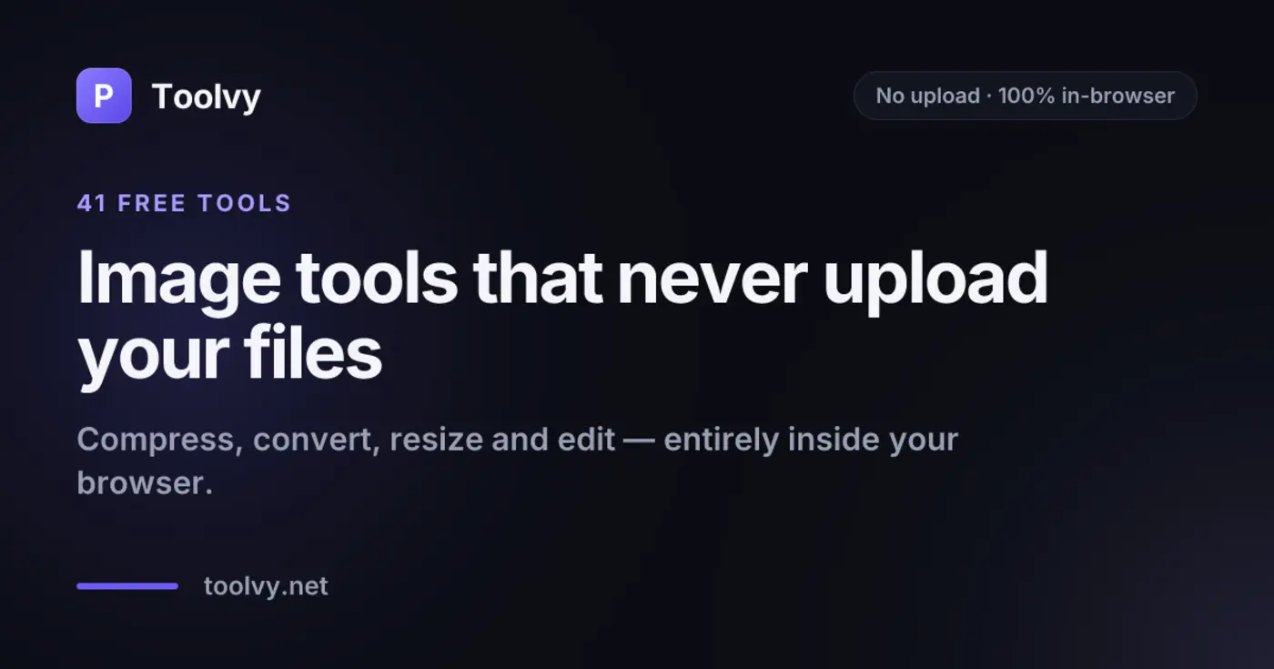 show hn toolvy 120 media tools that run in the browser
