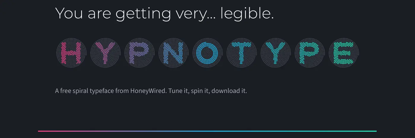 show hn a free interactive typeface made of spirals