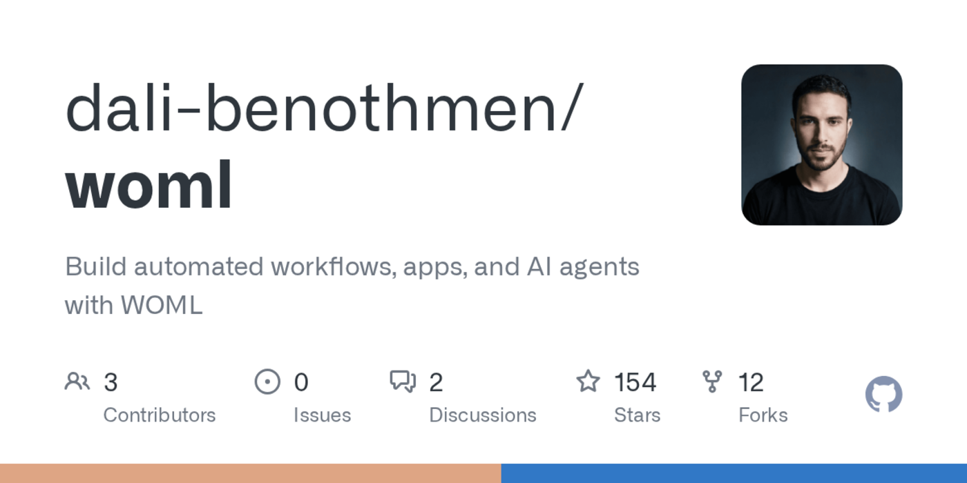 show hn woml a markup language for building workflows and ai agents