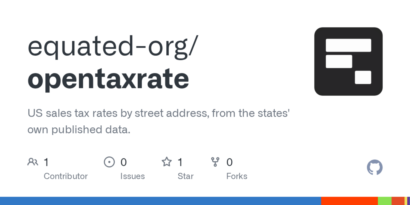 show hn opentaxrate opensource us sales tax rates by street address
