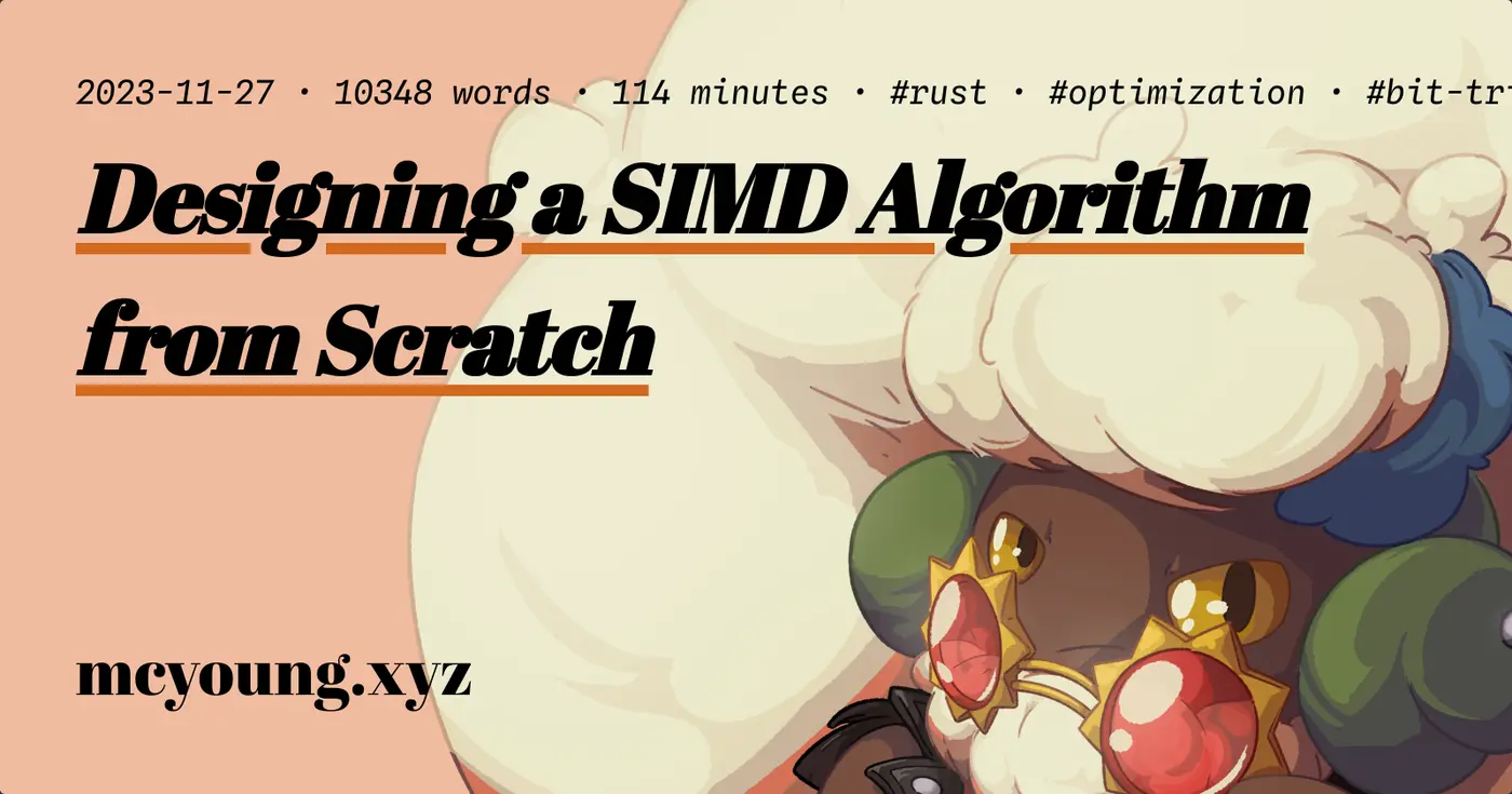 designing a simd algorithm from scratch 2023