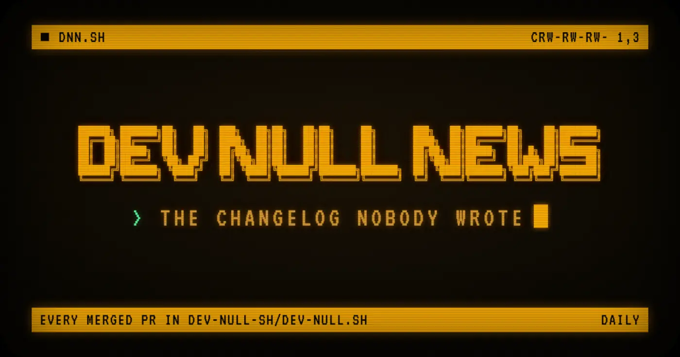 show hn dev null news a daily paper so you donx27t have to read every merged pr