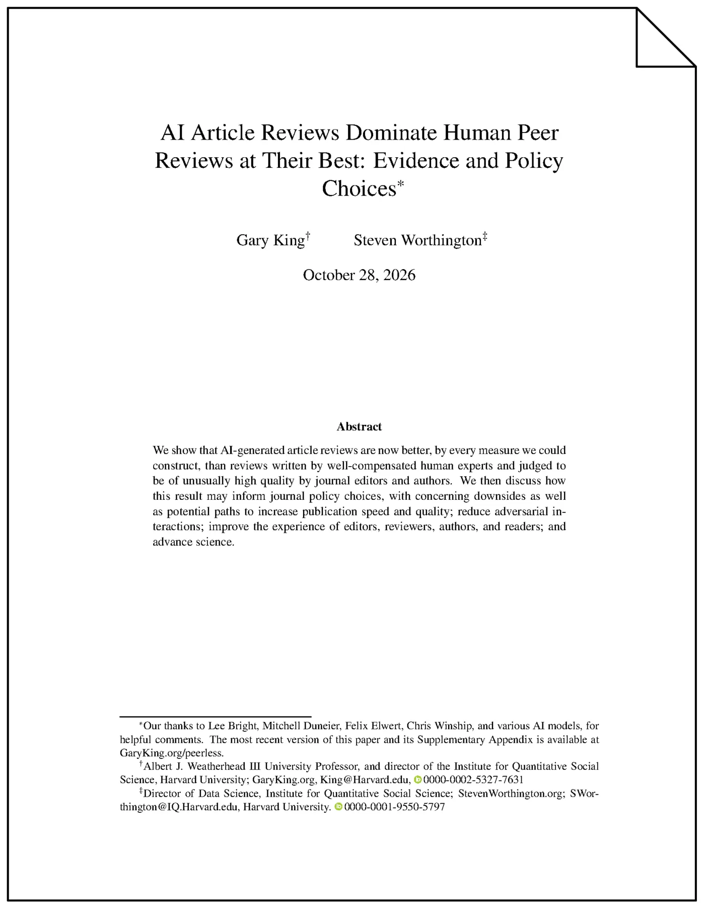 ai article reviews dominate human peer reviews at their best pdf