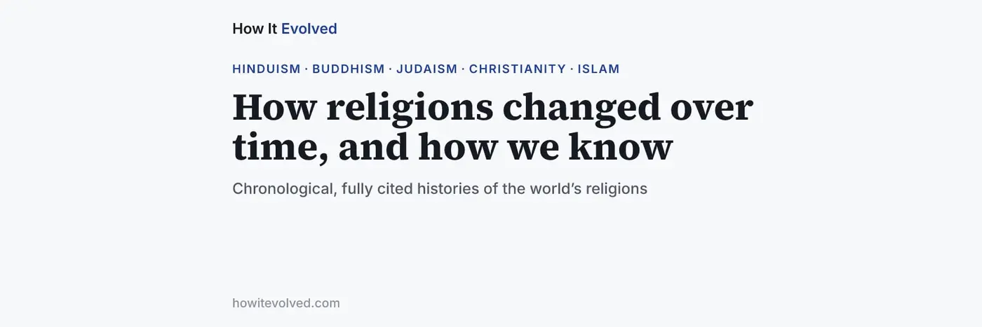 religions changed and how we know