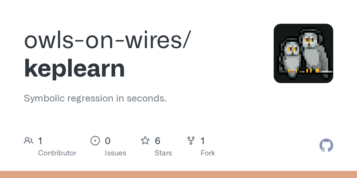 keplearn extract equations from data in seconds