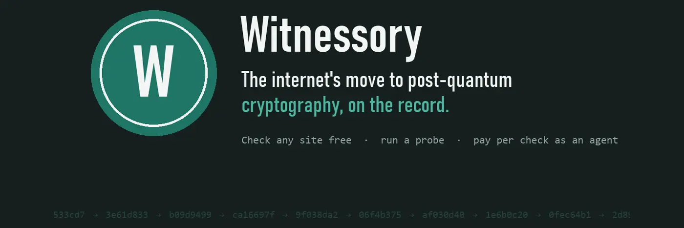 show hn witnessory a signed record of the webx27s move to postquantum crypto