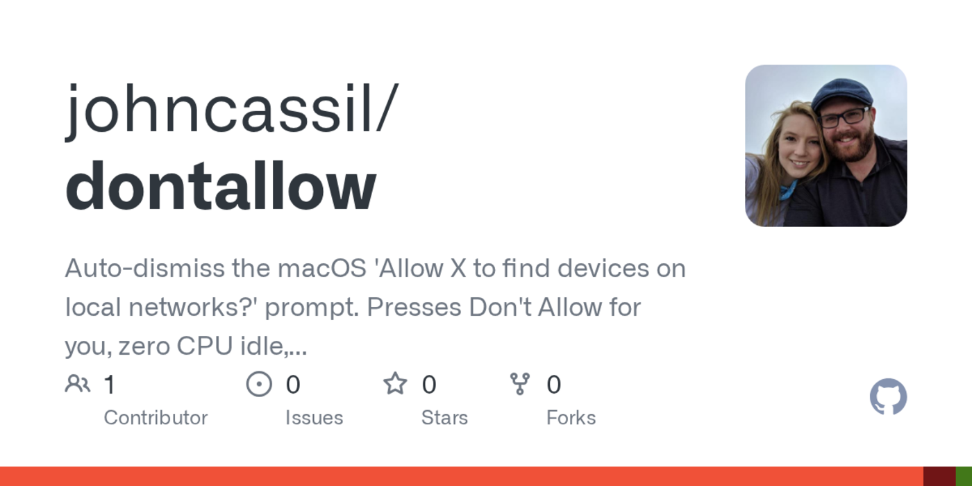 show hn auto dismiss mac os quotallow ltappgt to find devices on local networksquot