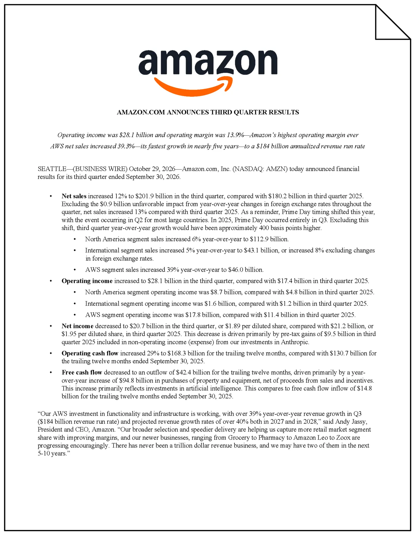 amazoncom announces q3 2026 results pdf