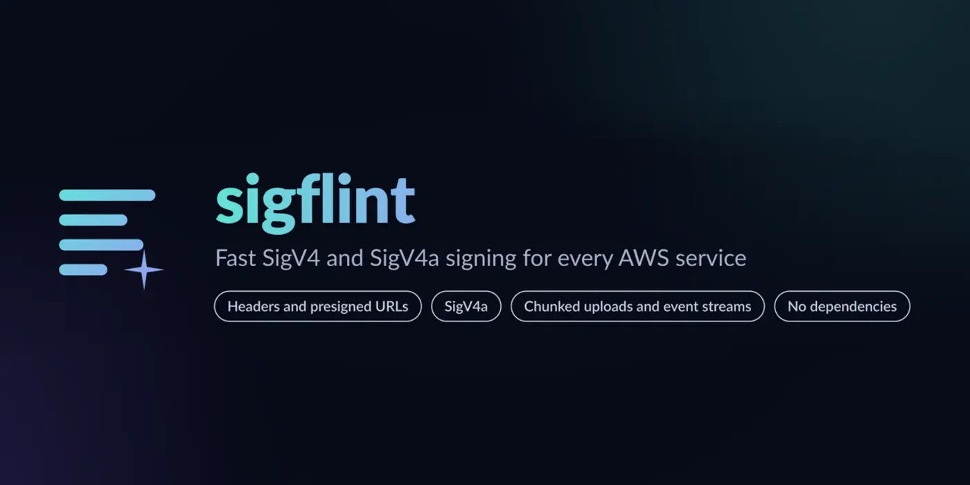 show hn sigflint aws sigv4 signing in 097 s on node zero deps