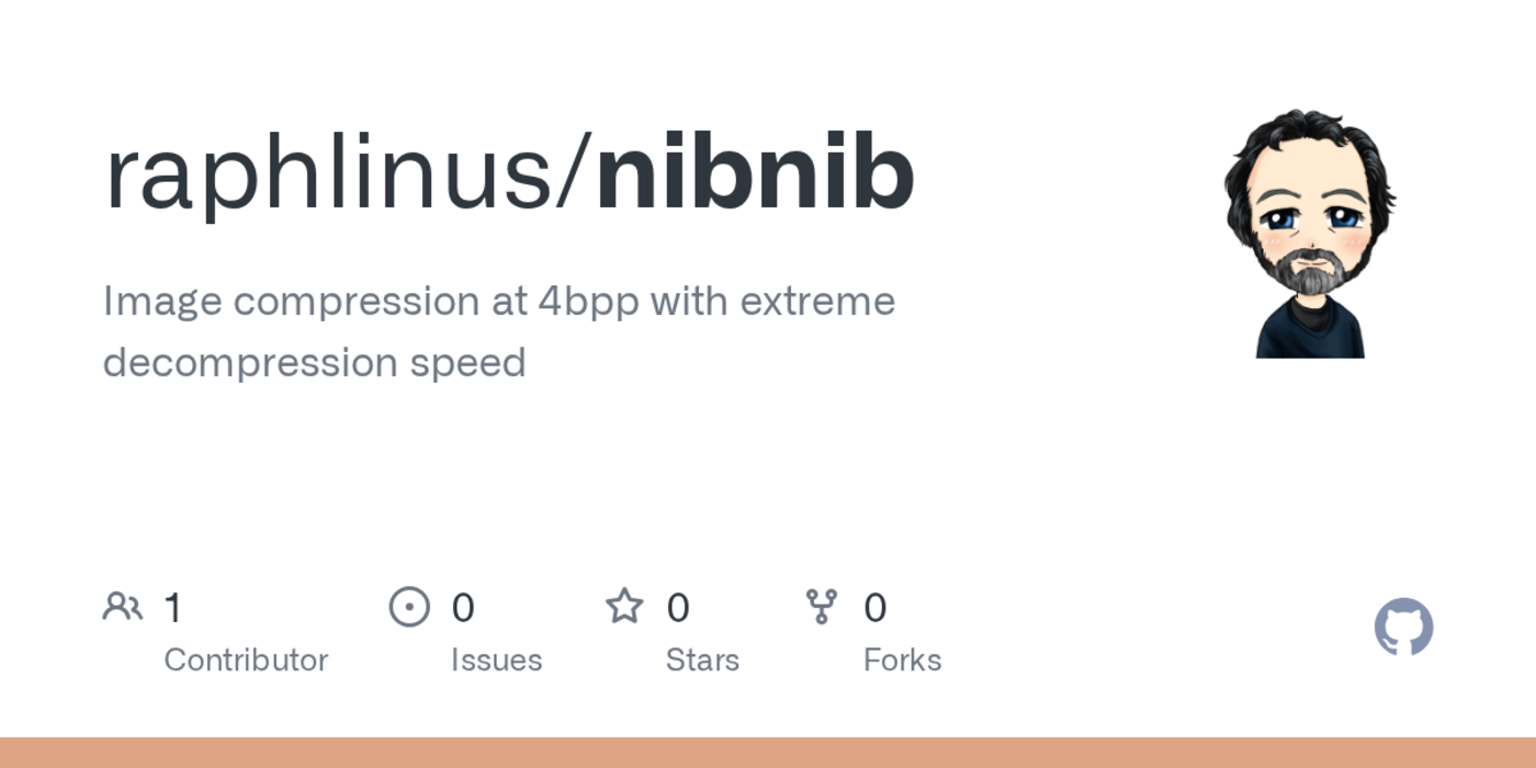 nibnib image compression with extreme decompression speed