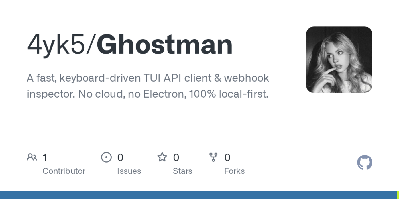 show hn ghostman a fast keyboarddriven tui api client and webhook inspector