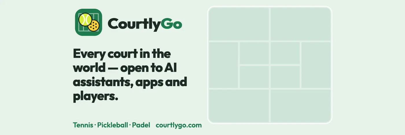 show hn courtlygo open database of tennis pickleball padel courts and mcp