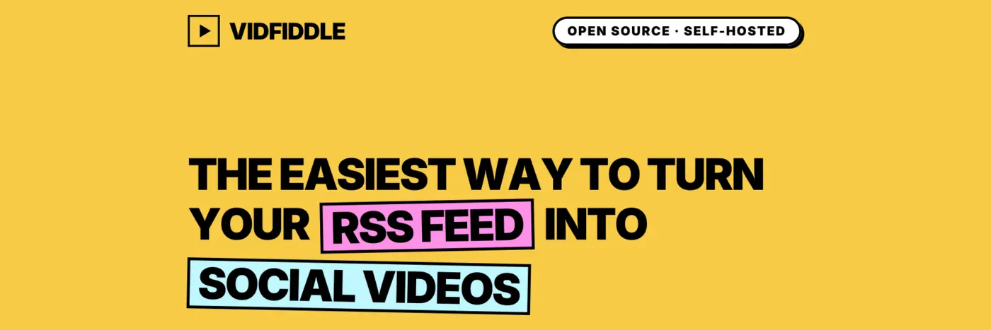 turn your rssblog feed into social videos