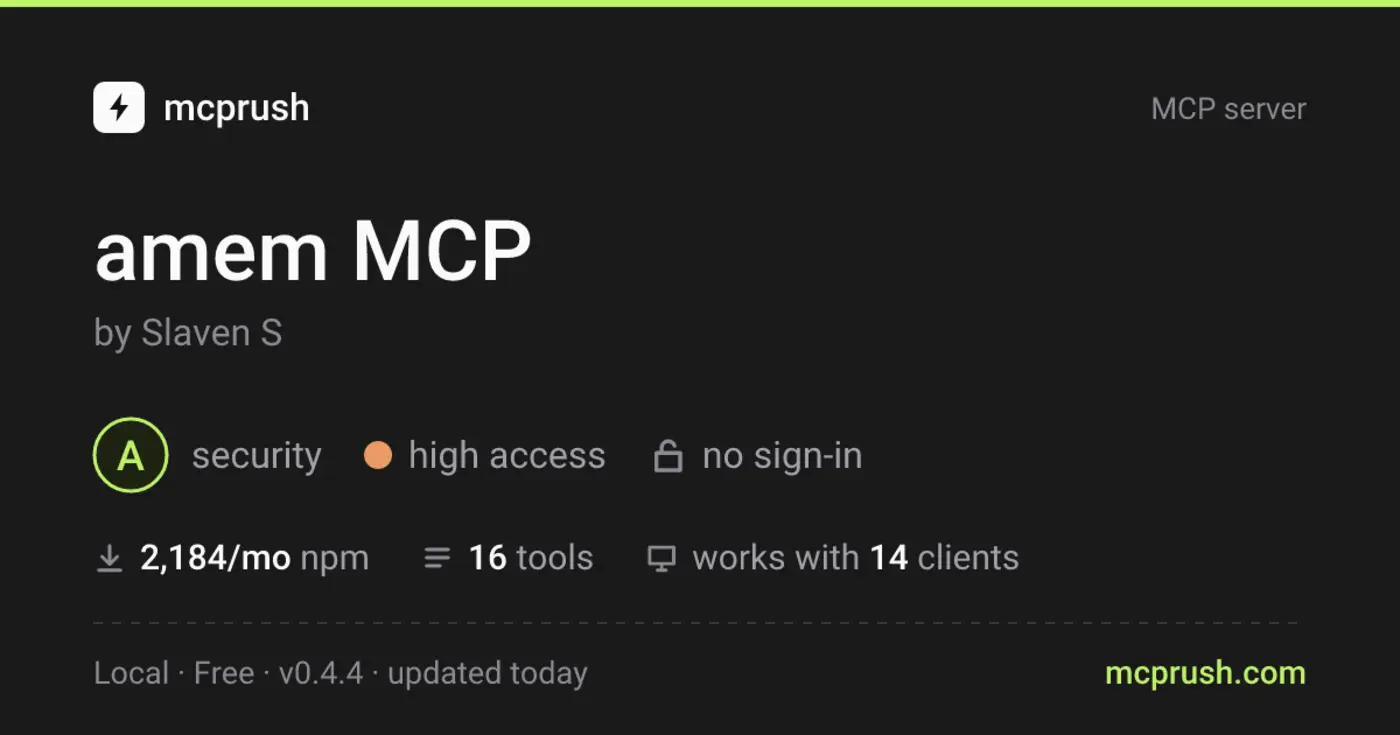 amem mcp on mcprush