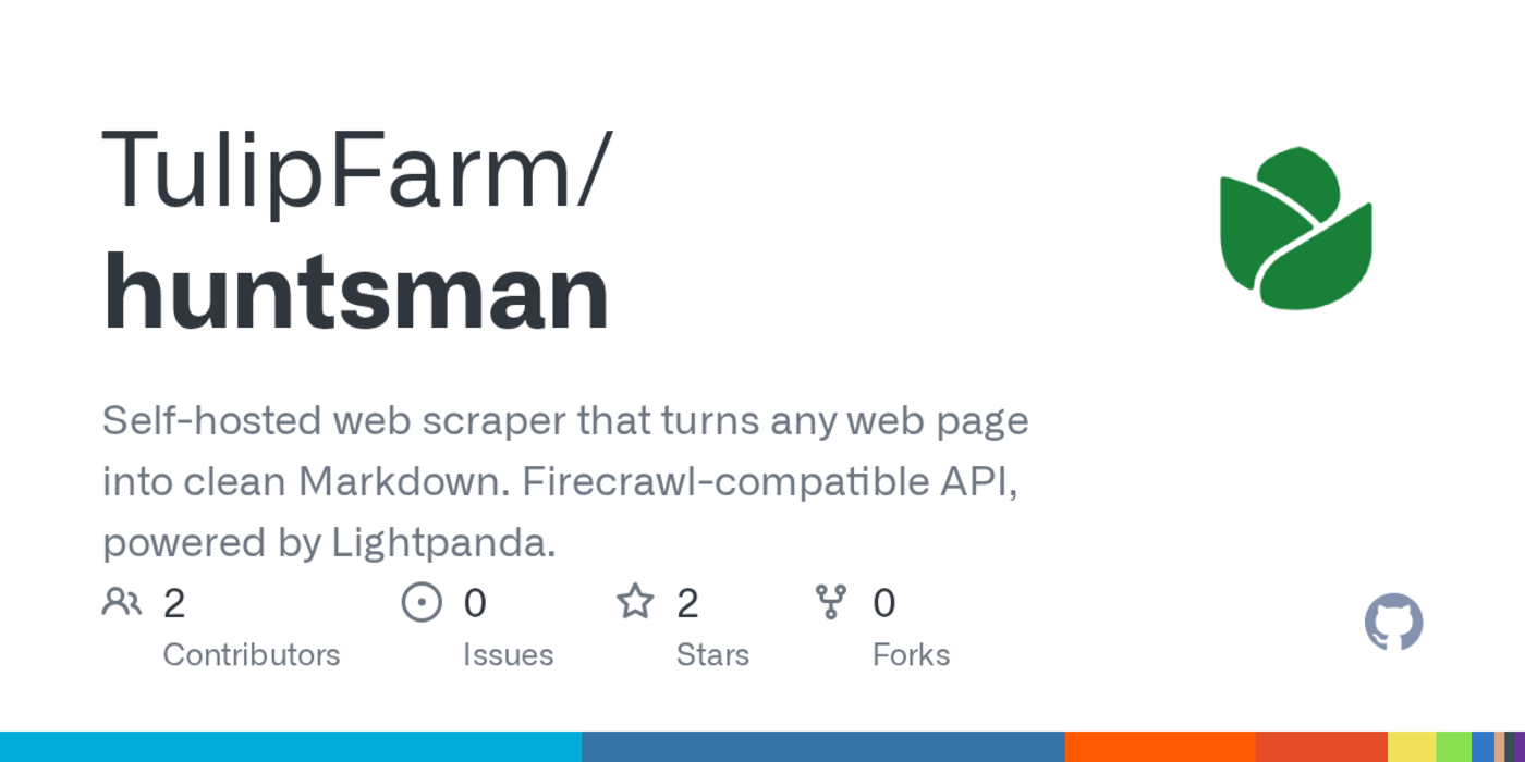 show hn huntsman selfhosted web scraper that turns pages into markdown