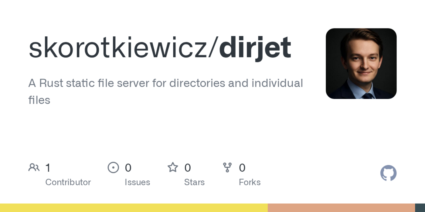 show hn dirjet a fast secure local file server that just works