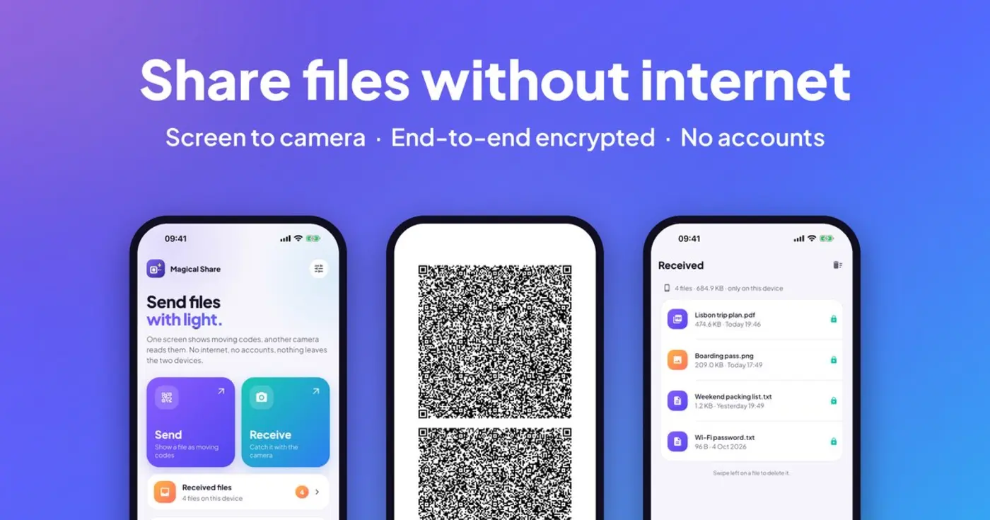 show hn share file without digital trace