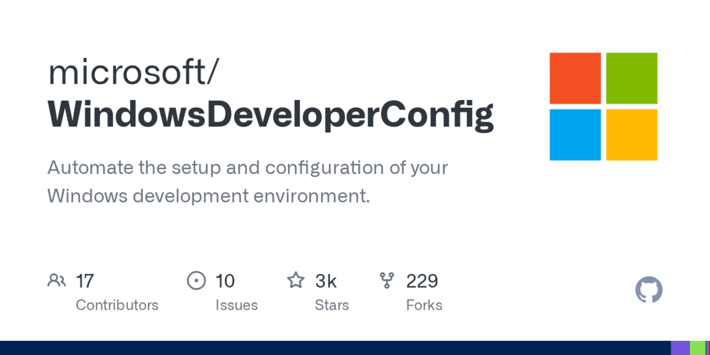 automate the setup and configuration of your windows development environment